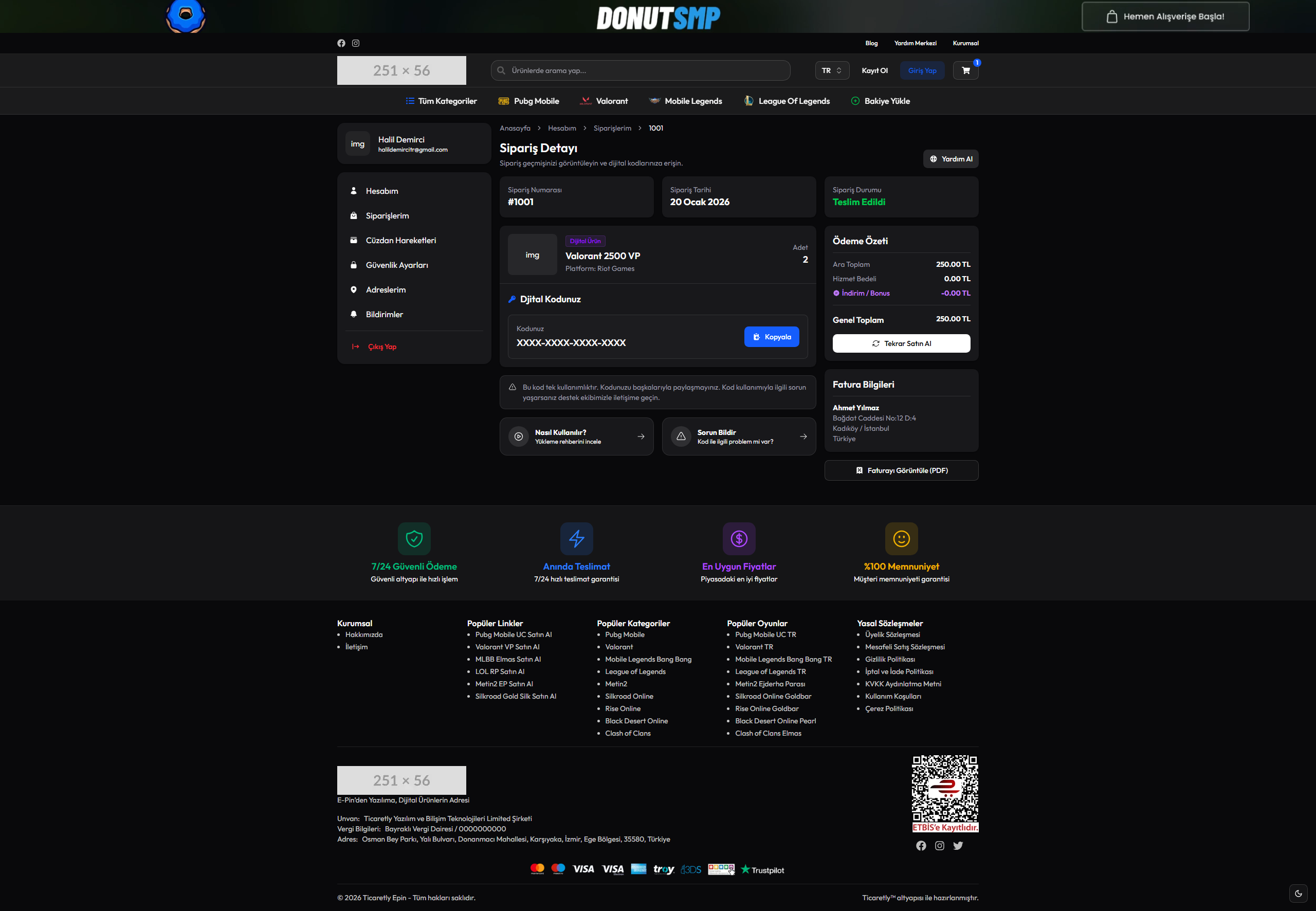 Ticaretly Epin | Dijital Ürün Satış Altyapısı küçük görsel 3