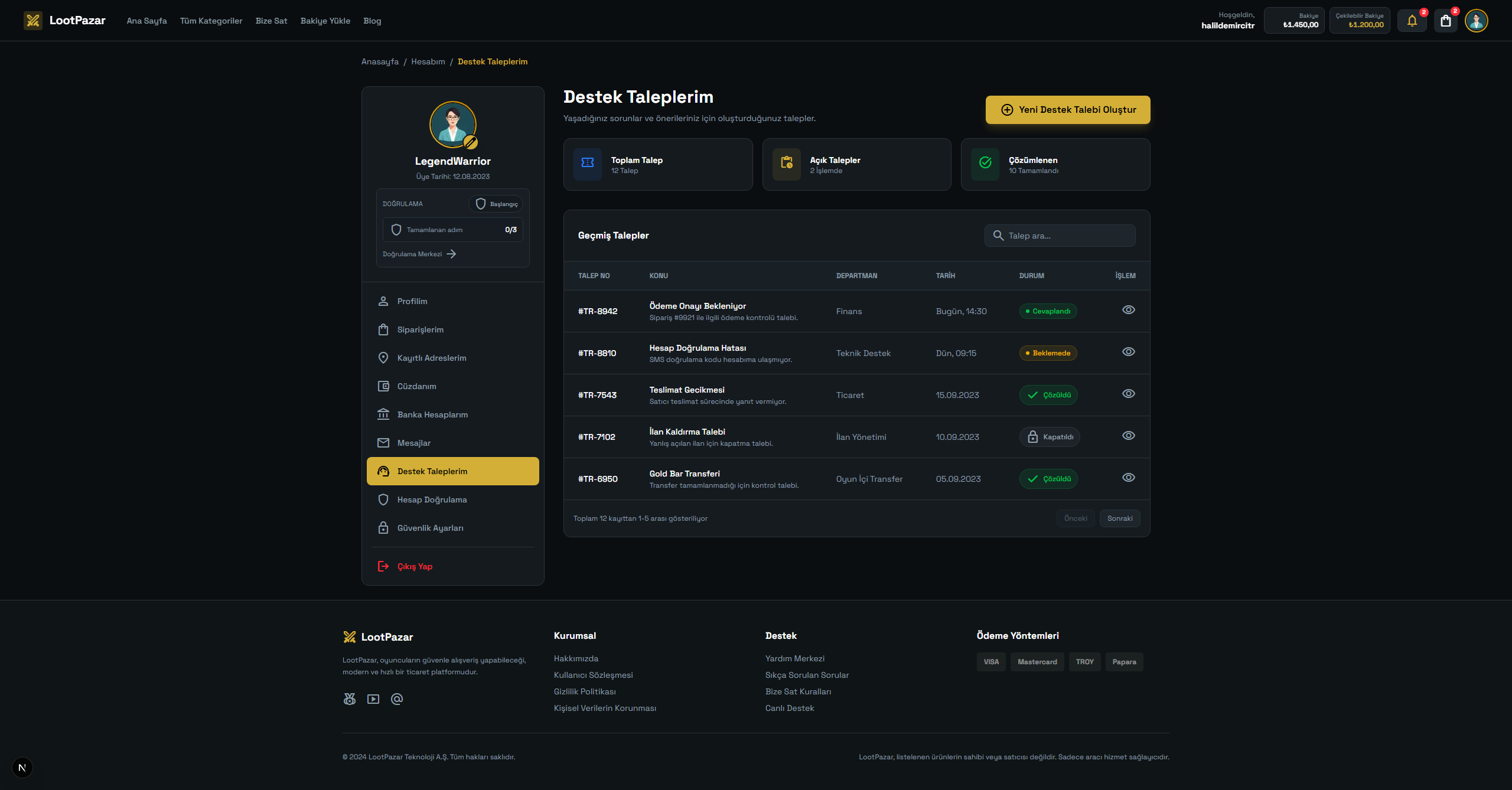 LootPazar | GoldBar & Oyun İçi Para Satış Altyapısı küçük görsel 6