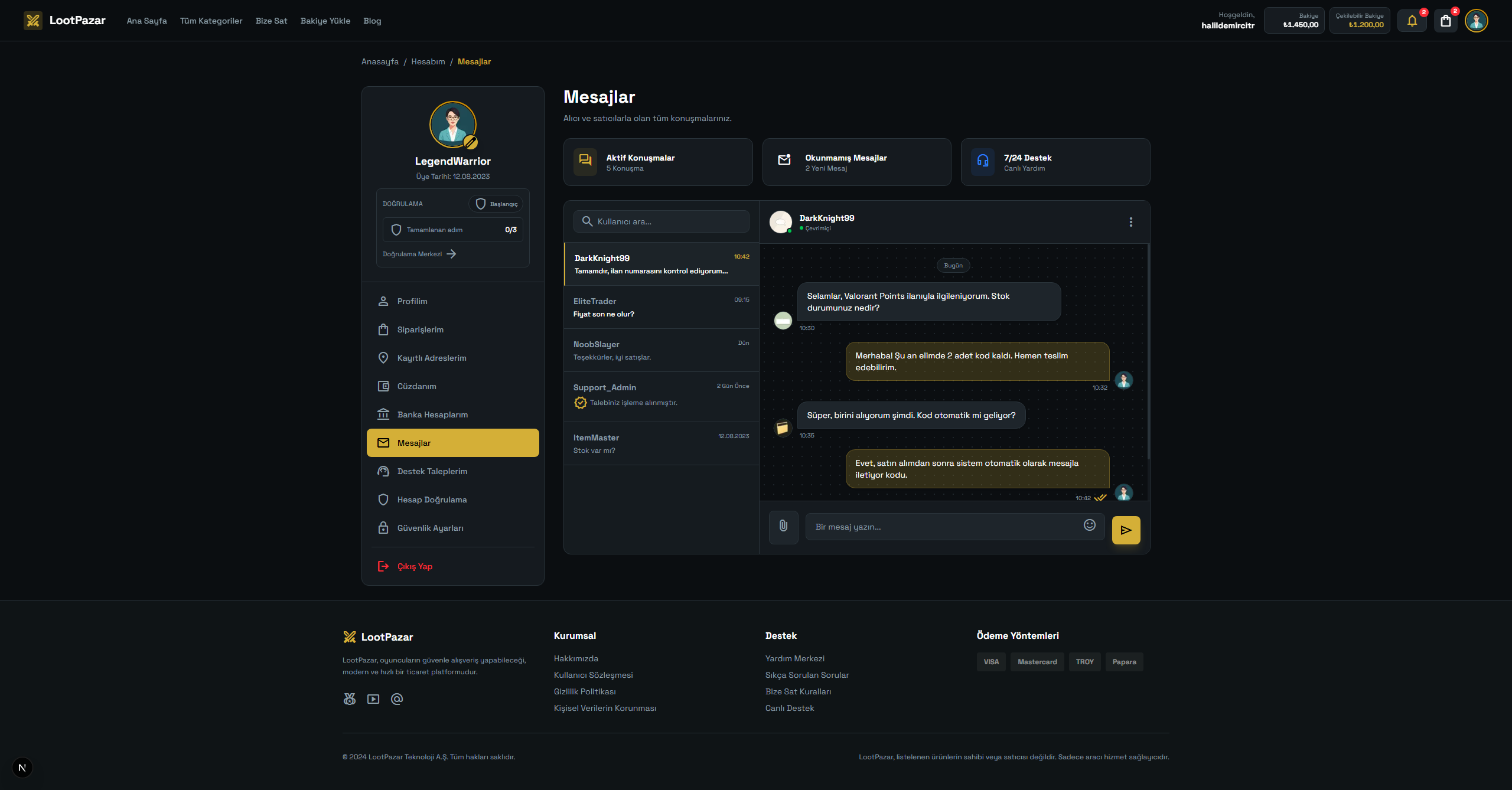 LootPazar | GoldBar & Oyun İçi Para Satış Altyapısı küçük görsel 9