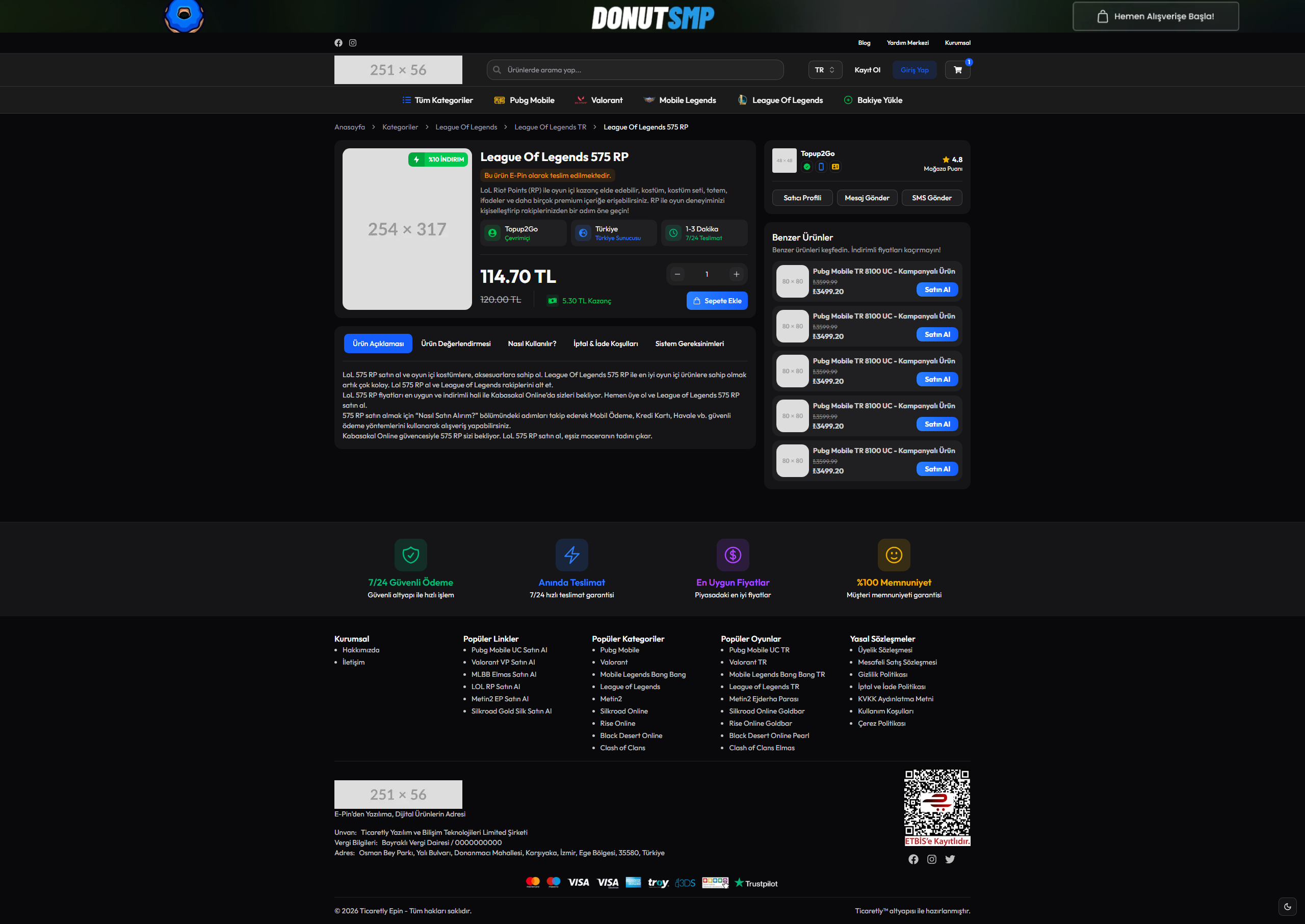 Ticaretly Epin | Dijital Ürün Satış Altyapısı
